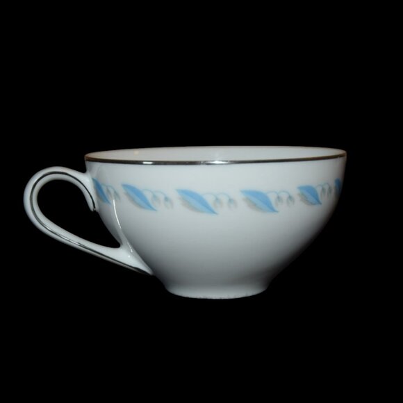 Vintage Sky Flower Tea Cup Platinum Trim - Picture 2 of 8